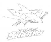Printable san jose sharks logo nhl hockey sport  coloring pages